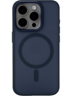Θήκη Ενισχυμένης Σιλικόνης Matte με MagSafe για iPhone 16 Pro Max Σκούρο Μπλε