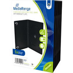 MediaRange DVD Case for 1 Disc 14mm Black (5 Pack) (MRBOX30)