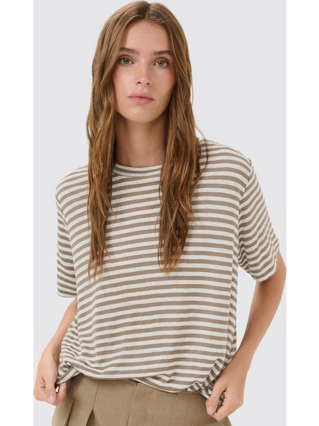 My Essential Wardrobe LisaMW Linen (10704599-Major Brown Striped)