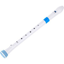 Nuvo Soprano Recorder white-blue