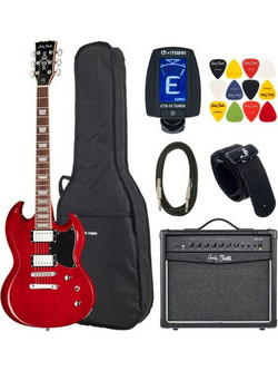 Harley Benton DC-Custom II Cherry Set