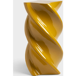 Βοηθητικό pillar τραπεζάκι &Klevering Marshmallow Ochre Glass fiber h: 54 cm x O 29.5 cm