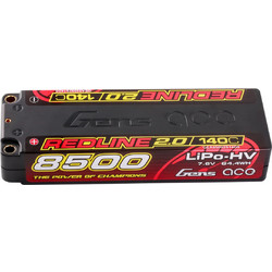 Gens ace Redline 2.0 Series 8500mAh 2S 7.6V 140C HardCase HV Lipo Battery Pack with Hardcase 58