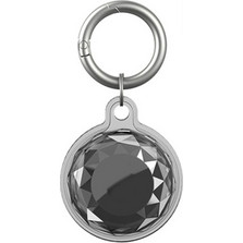 Θήκη σιλικόνης για AirTag αδιάβροχη με μπρελόκ Transparent Black
