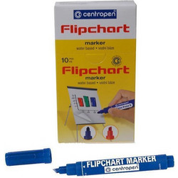 Centropen μαρκαδόρος flipchart μπλε τετράγωνη μύτη 4,6mm