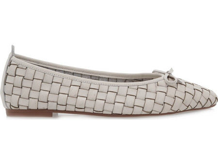 JK LONDON ΜΠΑΛΑΡΙΝΕΣ U178W71716G9 - OFF WHITE ΠΛΕΚΤΟ ΔΕΡΜΑ U178W71716G9-MARSHMELLOW