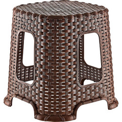 ΣΚΑΜΠΟ ΠΛΑΣΤΙΚΟ RATTAN 26Χ26Χ32CM - ΚΑΦΕ