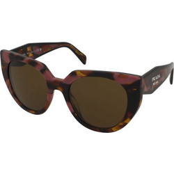 Prada PR14WS 18N01T Γυναικεία Γυαλιά Ηλίου Οβάλ Κοκάλινα Ροζ Ταρταρούγα με Καφέ Polarized Φακό