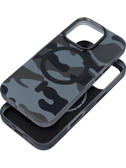 FORCELL F-Protect Levels With Dual Layer 4D technology, Military Drop-Test Compatible With Magsafe For Iphone 16 Plus Black camo