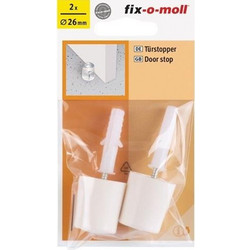 Στοπ πόρτας βιδωτά λευκά Φ26mm 2τεμ, FIXOMOLL 3566680