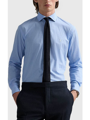 Polo Ralph Lauren Ανδρικό Πουκάμισο Βαμβακερό Καρό Μακρυμάνικο Navy Μπλε Κυπαρισσί 710922250-001
