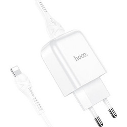 Hoco N2 Vigour Φορτιστής με Καλώδιο Lightning με Θύρα USB-A White
