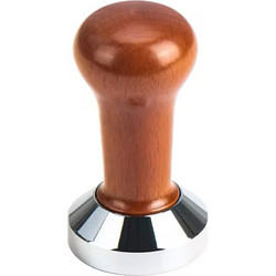Tamper Inox με ξύλινη λαβή 58 mm - Πατητήρι Καφέ