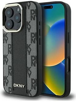 DKNY Checkered Pattern MagSafe Back Cover Black (iPhone 16 Pro Max)