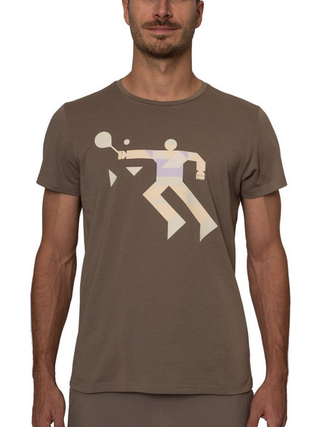 Bidi Badu Paris 2025 Chill Men's Tennis Tee Light Brown / Beige