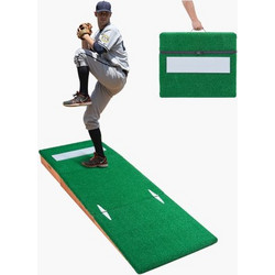 VEVOR Pitching Mound, Portable Baseball Pitcher's Mound, 85 in Indoor Outdoor Pitching Practice and Training Equipment, Softball Pitching Mound with Antifade Turf, Pitching Rubber, Ρυθμιζόμενη βάση