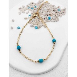 Βραχιόλι Ποδιού Gold Blue ΚΩΔ: AK119