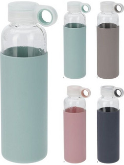 ΜΠΟΥΚΑΛΙ ΓΥΑΛΙΝΟ 550ml ΜΕ ΘΗΚΗ ASSORTED