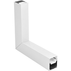 GLOBOSTAR(R) ALP-CORNER-IN90 BRIGHTRAIL 61780 Επιφανειακό / Κρεμαστό Προφίλ Αλουμινίου Γωνία με Λευκό Γαλακτερό Πατητό Κάλυμμα για Ταινίες LED IP20 - Λευκό Ματ - Μ30 x Π5 x Υ7.5cm 61780