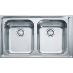 Franke Neptune NEX 620 Ένθετος Νεροχύτης Inox Σατινέ 86x51cm