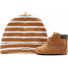Timberland KID'S CRIB BOOTIE WITH HAT WHEAT Timberland