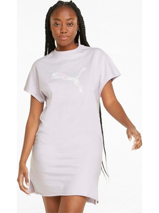 Puma Summer Graphic Mini Καλοκαιρινό Καθημερινό Φόρεμα Λευκό 848413-17