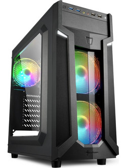 Sharkoon VG6-W RGB Gaming Midi Tower Κουτί Υπολογιστή RGB με Πλαϊνό Παράθυρο