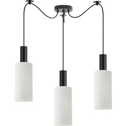 Home Lighting Κρεμαστό Φωτιστικό Οροφής Τρίφωτο E27 Λευκό SE21-BL-4-BL3-GL3 77-8563