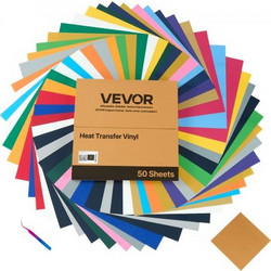 VEVOR Δέμα Βινυλίου Μεταφοράς Θερμότητας 50 Τμχ 304.8 x 304.8 χιλιοστά KZMPC12INCH1CX4TU001V0