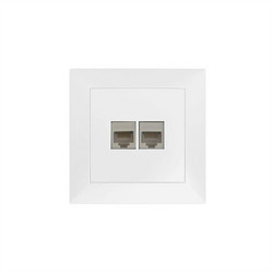 ΠΡΙΖΑ DATA ΔΙΠΛΗ RJ45+RJ45 CAT6 ΠΛΗΡΗΣ ΛΕΥΚΟ VALUE ADELEQ - 15-02000