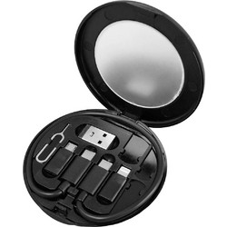 Powertech All In One κιτ φόρτισης με καλώδιο & αντάπτορες 60W, 30cm, μαύρο - (CAB-U161)