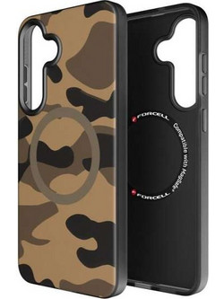 Forcell F-Protect Levels - Ανθεκτική Θήκη (Military Grade) με Υποστήριξη MagSafe για Samsung Galaxy S25 Plus σε Καφέ Xρώμα