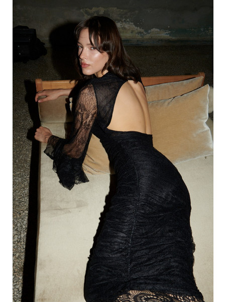Erya Lace Φούστα Μαύρη