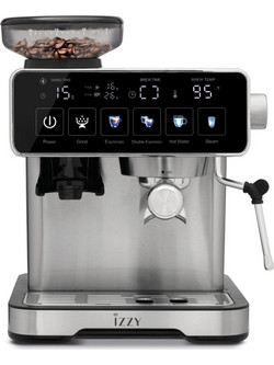 Izzy IZ-6026 Αυτόματη Μηχανή Espresso 1500W 20bar με Μύλο