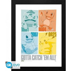 Pokemon - Kanto Starters Framed Poster (31x41cm)