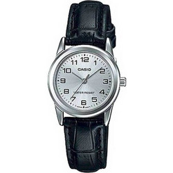Casio Γυναικείο Ρολόι με Μαύρο Δερμάτινο Λουράκι LTP-V001L-7B