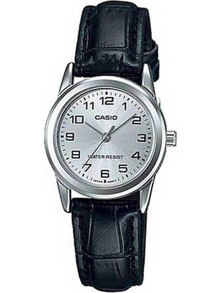 Casio Γυναικείο Ρολόι με Μαύρο Δερμάτινο Λουράκι LTP-V001L-7B