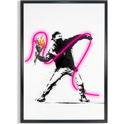 Πίνακας Graffiti Thrower Με Neon LED Φωτισμό 70x100 Εκ