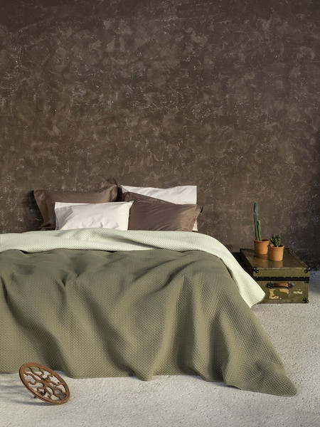 Κουβερλί μονό 160x240 Jot Khaki/Beige "Nima Home"