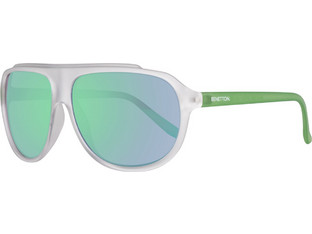 Benetton BE921S 02 Ανδρικά Γυαλιά Ηλίου Aviator Κοκάλινα Πράσινα Λευκά με Πράσινο Polarized Φακό