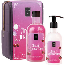 Lavish Care Cherry Rum Shower Gel 500ml + Glitter Body Lotion 300ml