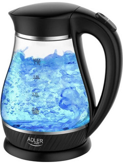 Adler AD 1274 Γυάλινος Βραστήρας 1.7lt 2200W Μαύρος