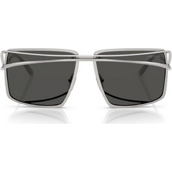 Prada PRC55S 28C08Z Ανδρικά Γυαλιά Ηλίου Τετράγωνα Μεταλλικά Ασημί με Γκρι Φακ