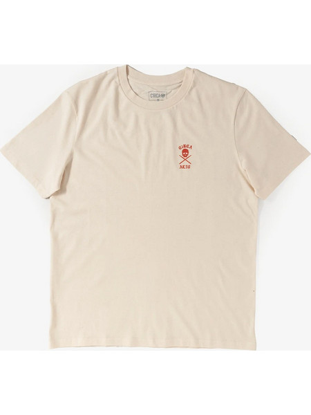 CIRCA Men Al 50 Skull Tee - NATURAL RAW/HERITAGE BROWN - LTS001-NTRLRAW/HRTGBN