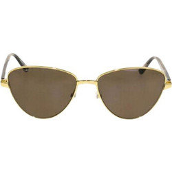 Balenciaga BB0011S 002 Γυναικεία Γυαλιά Ηλίου Cat Eye Μεταλλικά Χρυσά με Καφέ Φακό