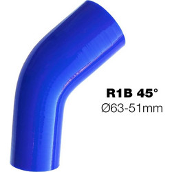 ΓΩΝΙΑ ΣΙΛΙΚΟΝΗΣ ΜΠΛΕ Φ63-Φ51 45 ΜΟΙΡΕΣ SIMONI RACING - 1 ΤΕΜ