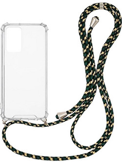 Sonique Armor Clear Θήκη Σιλικόνης με Κορδόνι Xiaomi Poco M4 Pro 5G / Redmi Note 11s 5G Rainbow Green