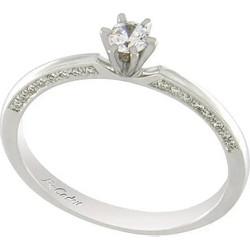 FaCad'oro RI-2494-9 Λευκόχρυσο Μονόπετρο 9ct με Ζιργκόν
