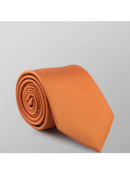 Oxford Company ανδρική μεταξωτή γραβάτα μονόχρωμη Regular Fit - TIE62-101.08 Πορτοκαλί