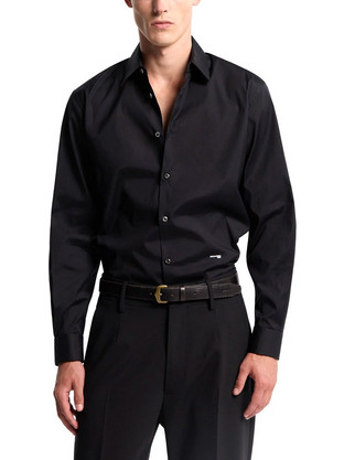 Dsquared2 Ανδρικό Πουκάμισο Τζιν Μακρυμάνικο Slim Fit Overshirt Μπλε S74DM0795S30341-470